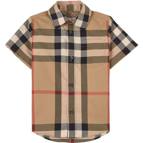 burberry 80187651|Check Stretch Cotton Shirt in Archive beige .